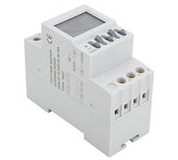 Domary Interruttore Timer con 8 on 8 off, Regolazione Automatica della | Montaggio su Guida DIN, CA 220 V 50 Hz, Corrente Nominale 16 A, Display da 1,6 Pollici, Intervallo di Temporizzazione da 1