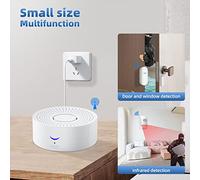 Domary Kit Allarme Sensore WiFi Intelligente per Porte e Finestre, di Sicurezza Domestica da 5 Pezzi con Notifiche Push di Controllo Remoto App per Rilevamento Porte e Finestre