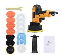 Domary Kit Lucidatrice per Auto Elettrica da 5 Pollici 700W Buffer Automatico 6003700 Giri/min Lucidatrice a velocità Variabile con Impugnatura Ausiliaria Cuscinetti per (Spina europea)