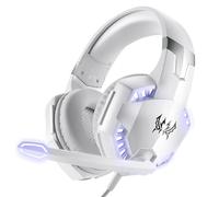 Domary KOTION Each Cuffie da Gioco Over-Ear 3,5 Mm Surround Cablato Driver da 50 Mm Riduzione del Rumore Microfono con Cuscinetti Auricolari Traspiranti Delicati sulla Pelle Design