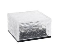 Domary Lampada da Esterno Automatica a Forma di Mattone di Ghiaccio con Luce Solare da Terra con Batteria al Litio per la Decorazione del Giardino (Luce Bianca)