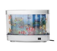 Domary Lampada Decorativa per Acquario Finto Piccola Lampada per Acquario Artificiale a LED Vivido e Squisito con Effetto Nuoto dei Pesci Luce Notturna da Scrivania della Came