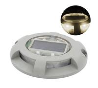 Domary Lampada per Scale da Esterno a LED Rotonda in Lega di Alluminio IP65 con Luce Solare per Gradini con Resistenza alla Pressione di 15 Tonnellate Il Percorso del Cortile (Tono Caldo)