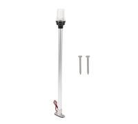 Domary Luce di Ancoraggio per Barche 22 Pollici Marine 360° LED per Yacht | Base in Acciaio Inossidabile 316, Asta in Alluminio, 63 LED Caldi, visibilità 3NM, 12-24V, per Barche da Pesca, Prua o Poppa