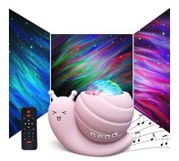 Domary Luce Notturna con Proiettore Stellare, Lampada Snail con | Musica Rilassante per la Camera da Letto, luminosità del Telecomando, Effetto Boreale, Regalo Creativo per Tutte le età