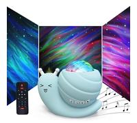 Domary Luce Notturna con Proiettore Stellare, Lampada Snail con | Musica Rilassante per la Camera da Letto, luminosità del Telecomando, Effetto Boreale, Regalo Creativo per Tutte le età