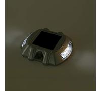 Domary Luce Solare per Vialetto, Perno Stradale a 6 LED Resistente | Lampada da Esterno IP67, Accensione/spegnimento Automatico, Ricarica Solare, Distanza di Visione di 1000 M per la Sicurezza
