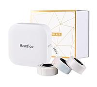 Domary Macchina per Etichette Mini Stampante Termica per Etichette Tascabile Stampante Portatile Adesivi Senza Inchiostro Organizzazioni di Uffici Domestici Studenti Bianco (W-2)