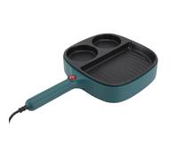 Domary Macchina per la Colazione con Padella Antiaderente Divisa per Uova e | Riscaldamento Rapido 900 W, Struttura in ABS, Design Facile Versare, Ideale per Pancake, Bacon e Panini