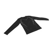Domary Maglia a Compressione da Uomo a Maniche Lunghe - Top Sportivo Aderente, Traspirante e Ad Asciugatura Rapida - Materiale Ad Alta Elasticità in Milk Silk con Inserti in MES