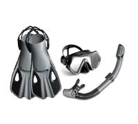 Domary Maschera Subacquea con Set Boccaglio e Pinne, Design Trasparente a