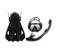 Domary Maschera Subacquea con Set Boccaglio e Pinne, Design Trasparente a