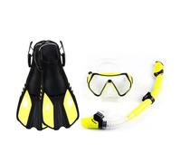 Domary Maschera Subacquea con Set Boccaglio e Pinne, Design Trasparente a