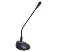Domary Microfono a Collo D'oca da Scrivania con compatibilità XLR | Direzionalità cardioide, altezza regolabile per riunioni, design portatile, pad antiscivolo, configurazione semplice