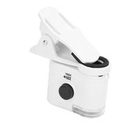 Domary Microscopio Tascabile con Lente Ottica HD, Messa a Fuoco | Cornice in Plastica, Ingrandimento 60x, Compatibile con Clip per Telefono, per L'educazione Scientifica e la Valutazione di