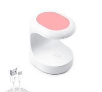 Domary Mini Lampada per Unghie a LED per Smalto Gel, Essiccatore a Doppia | Alimentato Via USB, Formato Portatile, Polimerizza/gel LED in 30 Secondi, 3 Sfere Convergenti, Sicuro per la Pelle