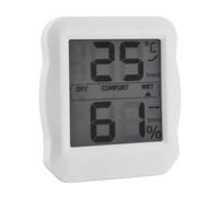 Domary Mini Termometro Igrometro, Misuratore di umidità della Temperatura | Materiale ABS, Senza Batteria per la Casa, Intervallo 0-50°C, 10-90% umidità Relativa, Retro Magnetico per Frigorifero