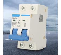 Domary Miniinterruttore Automatico 2P Ad Alte Prestazioni DZ47-63 Ignifugo Resistente Alla Ruggine per Box Bus e Sistemi a Energia Solare con Facile Installazione (SHA)
