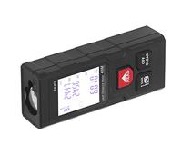 Domary Misuratore di Distanza, Portata 40 M, con Precisione Millimetrica, | Custodia in ABS, Portatile Portatile, Misurazione 0,05-40 M, Doppi Fori Fotosensibili, 99 Gruppi Dati, Classe 2