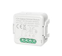 Domary Modulo Interruttore Dimmer Intelligente, Funziona con Controllo | Guscio in ABS Ignifugo, WiFi da 2,4 GHz, Compatibile con /iOS, per Controllo Dell'illuminazione Domestica, Timer per il