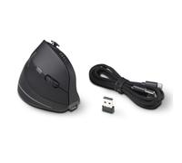 Domary Mouse Ergonomico Verticale a Tripla modalità Ricaricabile da 800 | Sensore Ottico da 24000 DPI, connettività da 2,4 GHz/cablata, Base Scorrevole a Bassa Resistenza, Batteria Al Litio, per PC