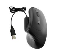 Domary Mouse Wireless Mouse Ergonomico Senza Fili Verticale Interruttore Silenzioso 7200 DPI Ottico Regolabile 6 Tasti ABS Impugnatura Comoda con USB Plug and Play per (Cablata)