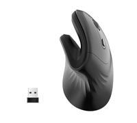 Domary Mouse Wireless Mouse Ergonomico Senza Fili Verticale Interruttore Silenzioso 7200 DPI Ottico Regolabile 6 Tasti ABS Impugnatura Comoda con USB Plug and Play per (Batteria)