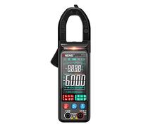 Domary Multimetro a Pinza Digitale da 6000 Conteggi, Voltmetro Amperometro AC/DC con Range Automatico NCV Tester di Tensione Senza Contatto, con Mantenimento dei Dati Torcia Spegnimento