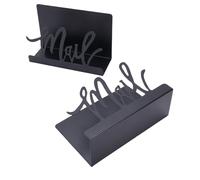 Domary Organizer per Posta da Scrivania Elegante Supporto in Metallo per Buste da Lettere, Base Antiscivolo con Bordi Arrotondati Ufficio Domestico, Portaposta Banco in Ferro 2 Pezzi