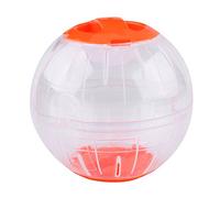 Domary Palla per Esercizi Trasparente per Criceti, Giocattolo da Corsa in Plastica Piccoli Animali da 12 Cm con Coperchio con Chiusura Giochi al Chiuso (Gialla)