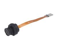 Domary Pannello con Presa Type C, Connessione Robusta, Cavo da 0,1 M | Conduttore resistente al fuoco, flessibile, sicuro, placcato oro, materiale ABS