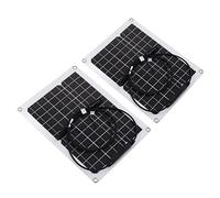 Domary Pannello Solare Monocristallino Flessibile, 30 W con Controller 50 | Silicio Monocristallino, Installazione Pieghevole a 30 Gradi, Ideale per Camper, Barca, Cabina, Campeggio, Alta Efficienza
