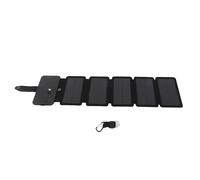 Domary Pannello Solare Pieghevole, Caricatore Solare USB Portatile 5V 1A con Cavo USB Integrato e Bussola, per Viaggio in Casa attività All'Aperto di Emergenza (5 Volte)