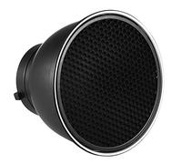 Domary Paralume con Supporto, Diffusore Riflettente Standard da 7 Pollici con Griglia a 60° per Luce Flash Stroboscopica da Studio, Perfetto per Fotografie di Prodotti, Ritratti,