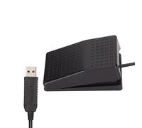 Domary Pedale USB a Pedale Singolo con Interruttore Meccanico e Luce | Standard Programmabile per PC Gaming, Trascrizione, Utilizza Guscio Durevole in ABS, Cavo da 2m, Compatibile con Windows e
