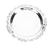 Domary Piatto da Portata con Incisione Floreale, Vassoio Decorativo a | Materiale in Ferro, 6,0-8,04 Oz, per Frutta, Antipasti, Dessert, Patatine, Salse, Buffet per Feste in Casa