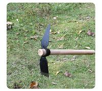 Domary Piccone da Giardino Strumento Multiuso per Scavare Diserbo e Rivoltare il Terreno con Manico in Legno di Balsamo Verde