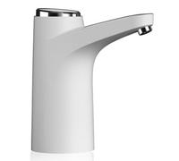 Domary Pompa per Bottiglia D'acqua Dispenser Automatico D'acqua Ricarica USB Dispenser Elettrico Quantitativo da 600 Ml Pompa per Bottiglia con Tubo in Silicone da 50 Cm (Bianca)