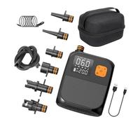 Domary Pompa Portatile per Paddle Board Pompa Ad Aria Elettrica Gonfiatore Compressore D'aria 25PSI 100Lmin Display Digitale 8000mAh Spegnimento Automatico con Luce LED Power Bank 6