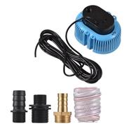 Domary Pompa Sommergibile per Copertura Piscina, Pompa Fuori Terra da 75 W 2000 L/h con 3 Adattatori Tubo da 16 Piedi Cavo di Alimentazione 25 Piedi per la Rimozione dell'Acqua (Blu)