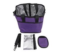 Domary Portabevande Isolato con 4 Scomparti con Tracolla Regolabile, Divisori Rimovibili Portabottiglie per Famiglia per Escursioni, Viaggi, Avventure all'Aria Aperta (Viola Scuro)