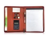 Domary Portafoglio in Pelle PU con Chiusura a Cerniera per Documenti A4 e | Organizzatore di Portfolio Aziendale, 10x13,9 Pollici, Adatto a Quaderni Formato Lettera, Portapenne, Cartella Curriculum