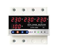 Domary Protettore con Richiusura Automatica, Dispositivo di Sicurezza Tensione Autoripristinante, Protezione Multifunzionale per Impianti Elettrici, 220 V, Perfetto per le Scuole (100A)