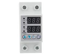 Domary Protezione da Tensione e Corrente con Ripristino Automatico per Dispositivo di Sicurezza da Sovratensione e Sottotensione 220 V per Uso Industriale ABS Durevole 1 unità