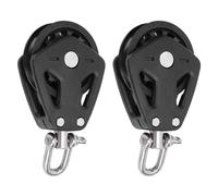 Domary Puleggia Marina Blocco Cuscinetto Puleggia Singola Universale a Testa Singola per Kayak a Vela Corda da 10 Mm Nylon in Acciaio Inossidabile con Cuscinetto Rotante (Senza bloccaggio)