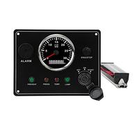 Domary Quadro Strumenti Marino con Contagiri 3000 Giri e di Allarme | Lunetta in Acciaio Inossidabile 316L, IP67, Gamma di velocità del Motore 0-3000 Giri/min, Allarme di Bassa Pressione