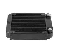 Domary Raffreddato Ad Acqua per GPU CPU del Computer, Dissipatore di | 12 Tubi Piatti, 18 Alette per Pollice, Brasati Sotto Vuoto, Neri, Supportano il Raffreddamento di Semiconduttori e il