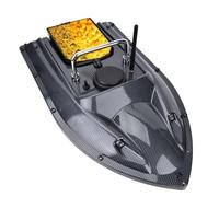 Domary RC 500m Remote Control Wireless Pesca Esca di Esca Pesce Finder con Luce Notturna, Barche per Esche Super Grande, Tempo di Attesa per, Cattura del Pesce (Stile pelle in fibra di carbonio)