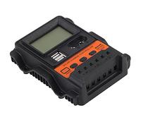 Domary Regolatore di Carica Solare con Display LCD, PWM 12V 24V Auto 30A | Doppia Uscita USB 2,5 A, Materiale ABS, Chip Industriale, Protezione da Cortocircuito, Ricarica A 3 Fasi, Adatto per