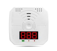 Domary Rilevatore Sensore Elettrochimico Display Digitale Monitoraggio in Tempo Reale Allarme Luce Sonora per Viaggi in Hotel Domestici ABS 2,36 X 2,52 X 1,10 Pollici